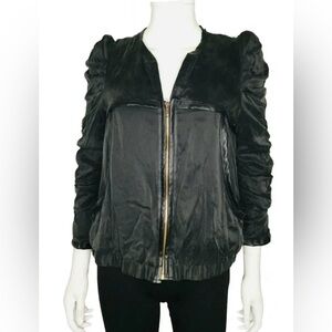 Cute silk bomber jacket!